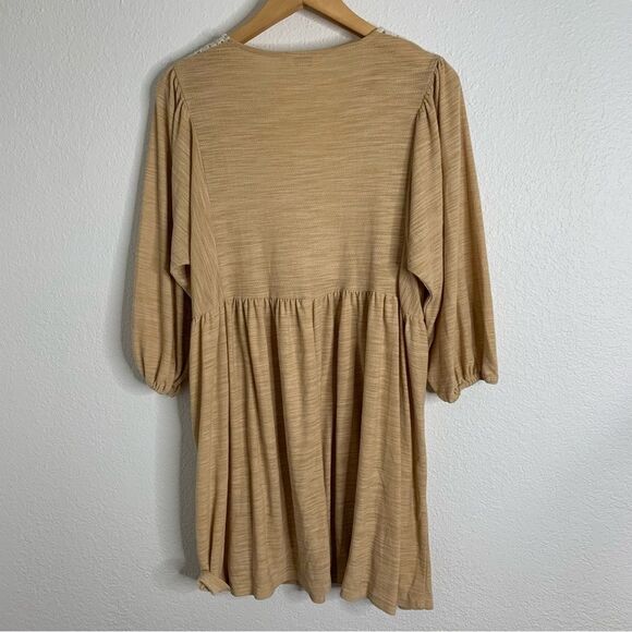 Umgee Neutral Boho Baby Doll Style Dress Size Medium - Picture 5 of 5